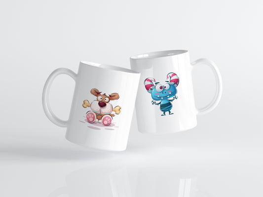 2 Mugs Mockup,  Coffee Cups Mockup, Two White Mugs Mockup, PSD JPG, Cup Mockup Photoshop Smart Object, Mug Mockup Front, Mug Mockup Back