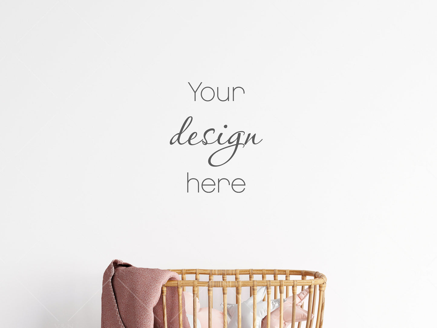 Nursery Wall Mockup, Modern Kid's Room Mockup, Children's Room Mockup, Empty Wall Nursery Interior Mockup, Minimalist Nursery Mockup