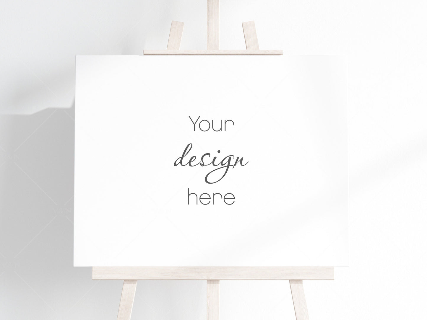 Canvas Mockup PSD, Easel Mockup, Horizontal Canvas Mockup Smart Object in Photoshop, Minimalist Landscape Canvas Mockup JPG PSD