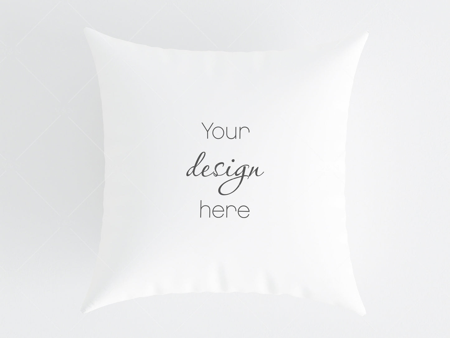 Pillow Mockup PSD, White Pillow Mockup, Square Pillow Smart Object in Photoshop, Minimalist Square Pillow Mockup JPG PSD