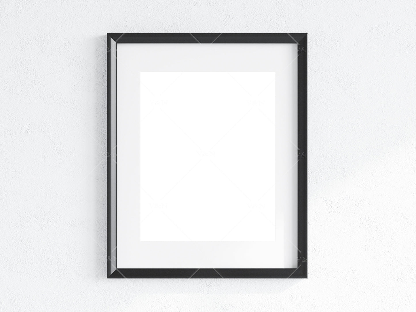 Minimalist Frame Mockup 8x10, Vertical Black Frame Mockup, Poster Mockup, Portrait Frame Mockup, Frame Mockup for Print, JPG PNG PSD