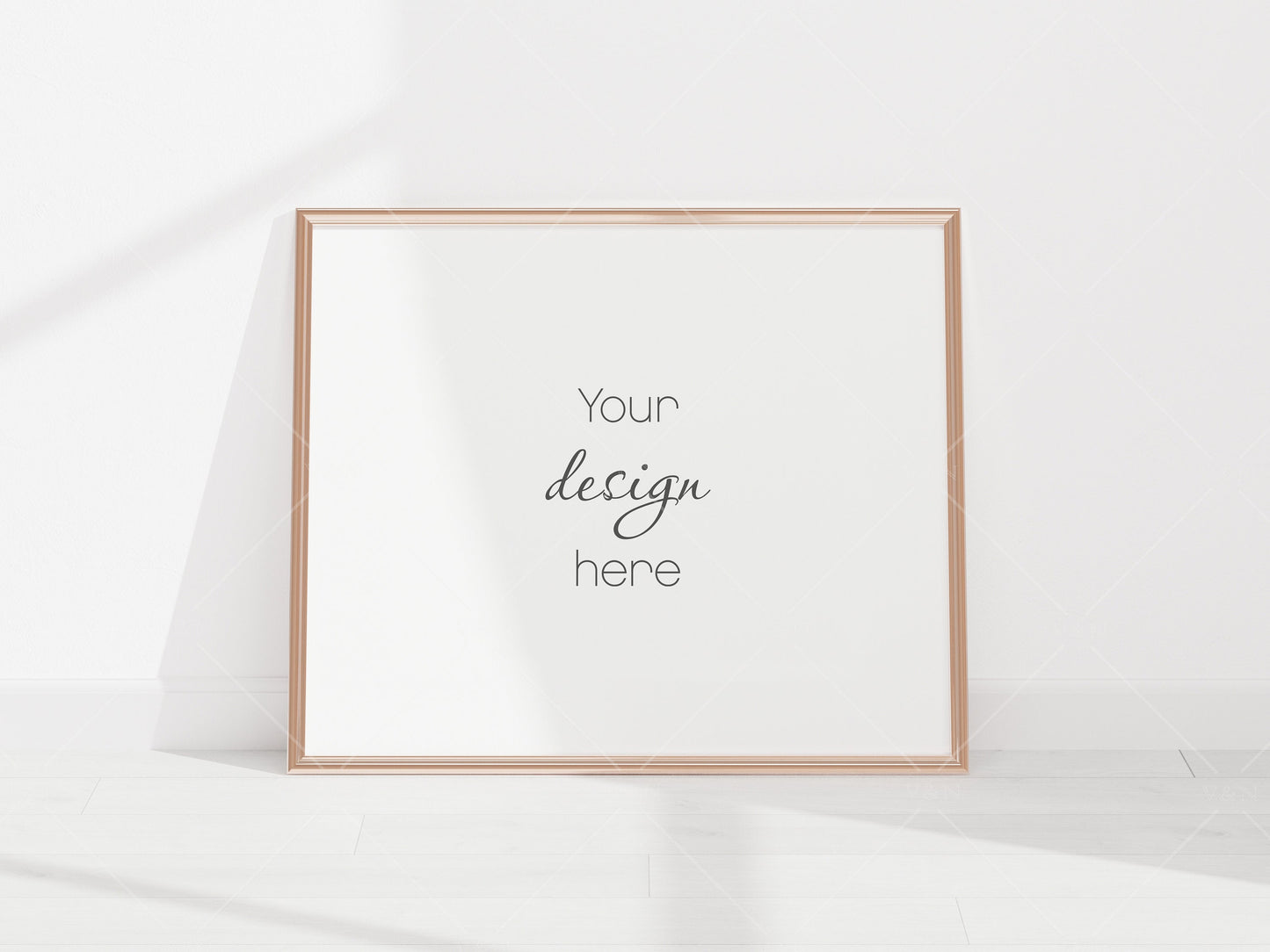 Minimalist Frame Mockup, Horizontal and Vertical Golden Frame Mockup, Landscape Mockup, Portrait Golden Frame Mockup, Frame Mockup for Print