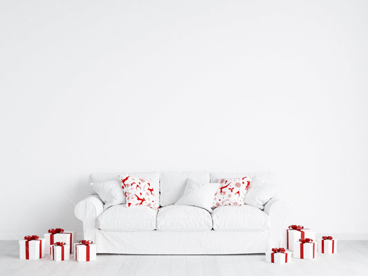 Christmas Blank Wall Mockup, Empty Wall Mockup, Modern Interior Wall Mockup, Living Room Wall Mockup, Wall Mockup