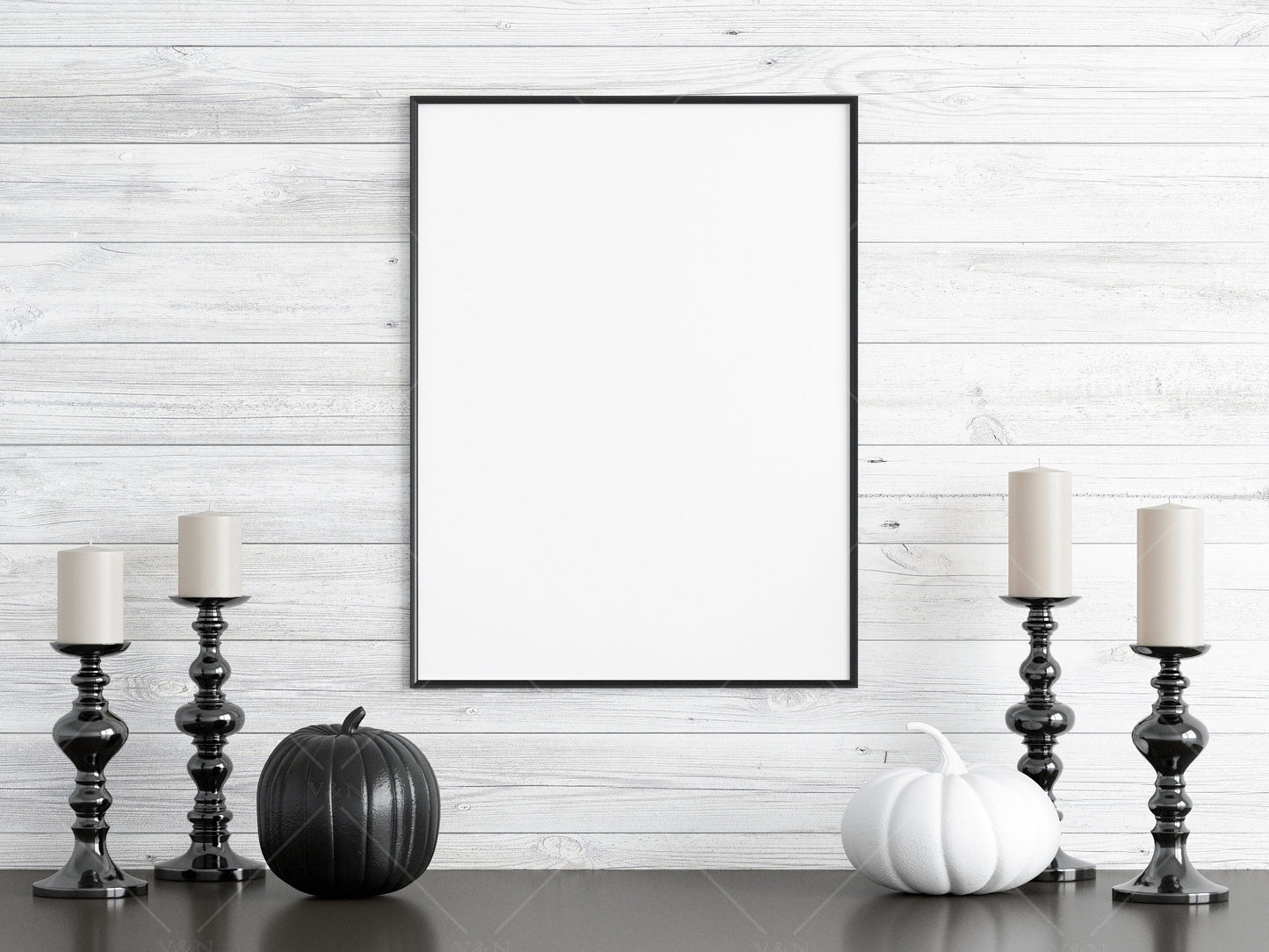 Halloween Frame Mockup 3:4 ratio, Minimalist Frame Mockup, Vertical Black Frame Mockup, Portrait Frame Mockup Halloween, PSD JPG PNG