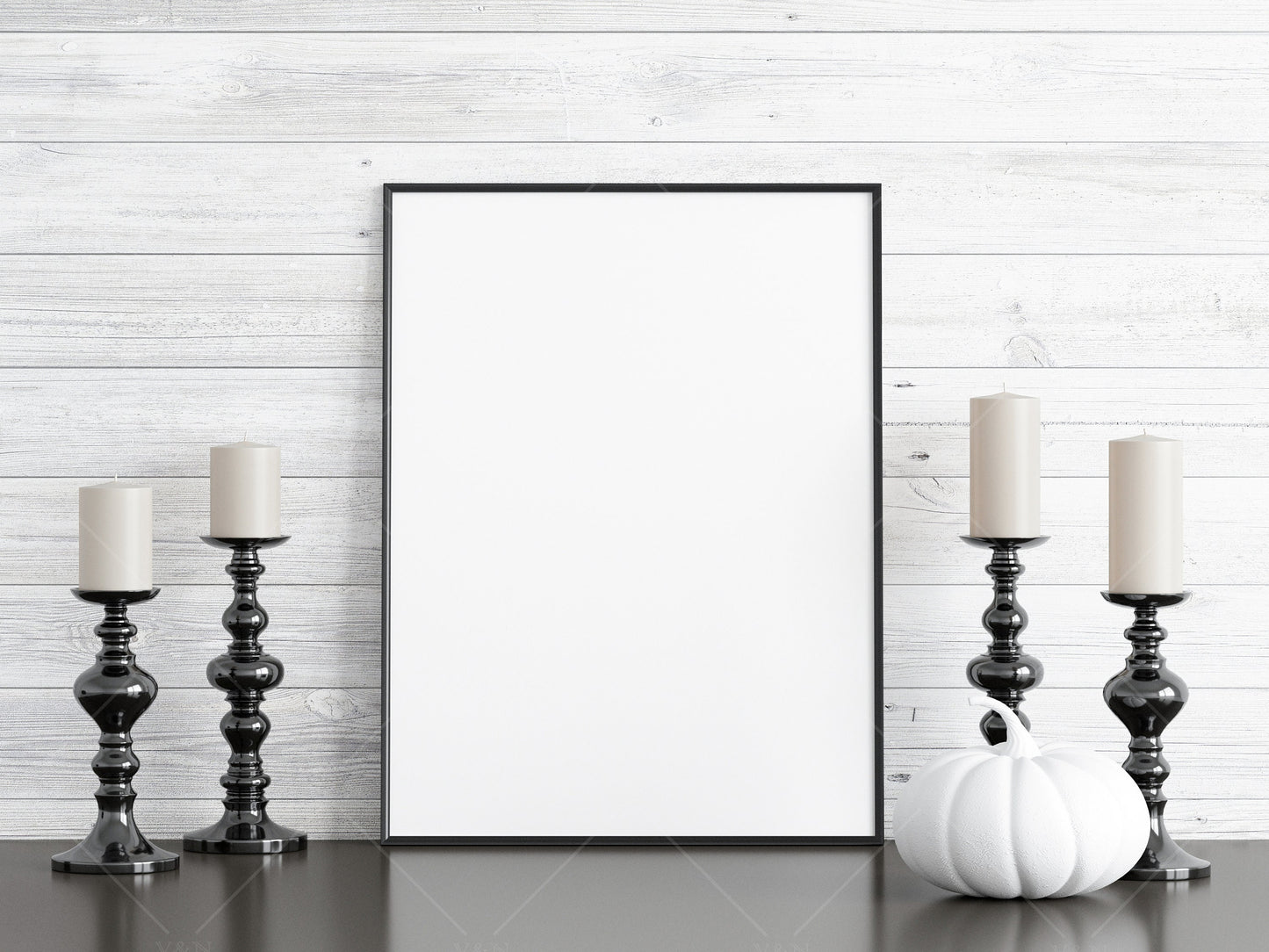 Halloween Frame Mockup 3:4 ratio, Minimalist Frame Mockup, Vertical Black Frame Mockup, Portrait Frame Mockup Halloween, PSD JPG PNG