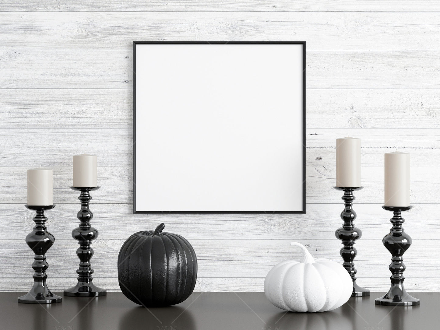 Halloween Frame Mockup 1:1 ratio, Minimalist Frame Mockup, Square Black Frame Mockup, Square Frame Mockup Halloween, PSD JPG PNG