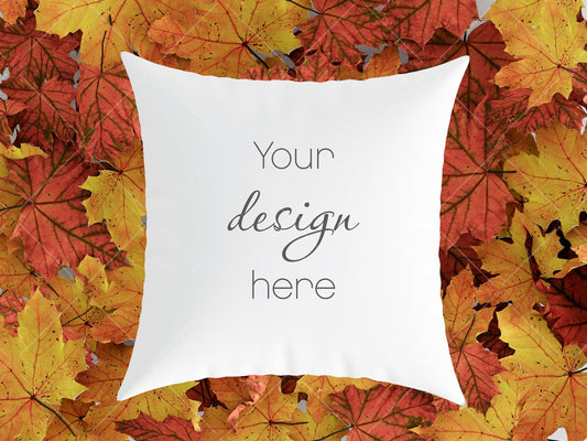 Fall Pillow Mockup JPG, Halloween Pillow Mockup, White Pillow Mockup, Square Pillow Mockup, Minimalist Square Pillow Mockup Halloween