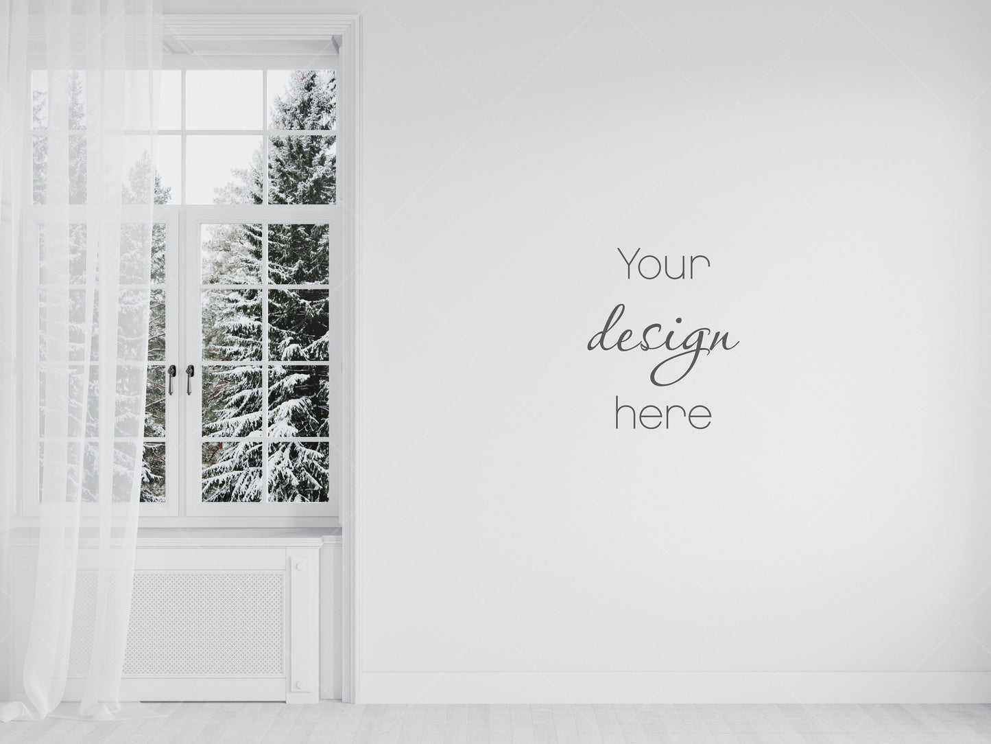 Empty Wall Mockup, Wall Mockup, Blank Wall Mockup, Modern Interior Wall Mockup, Living Room Wall Mockup