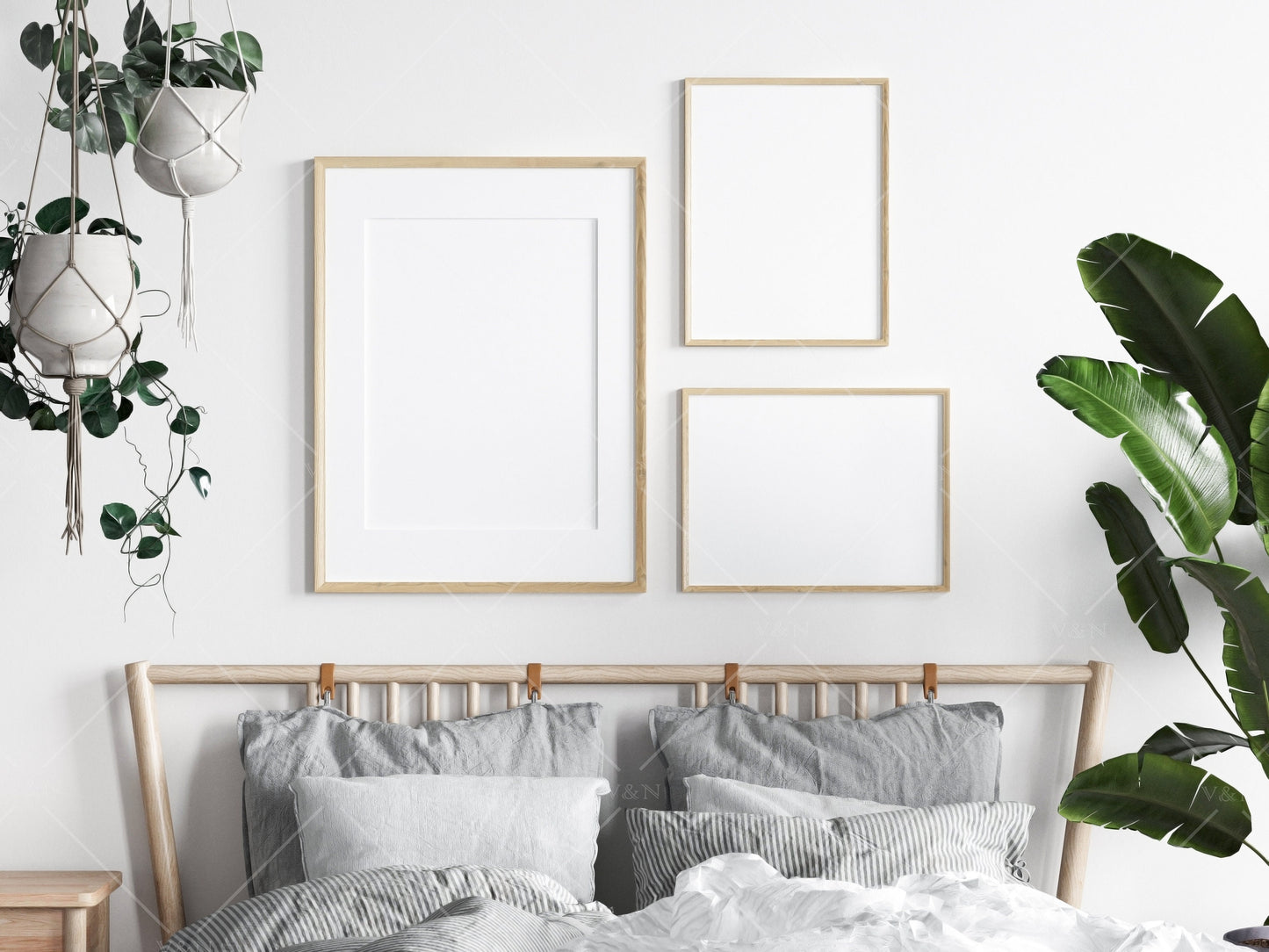 Gallery Mockup 3*4 ratio, Bedroom Frame Mockup, Minimalist Frame Mockup, Vertical Frame Mockup, Frame Mockup, PSD JPG PNG