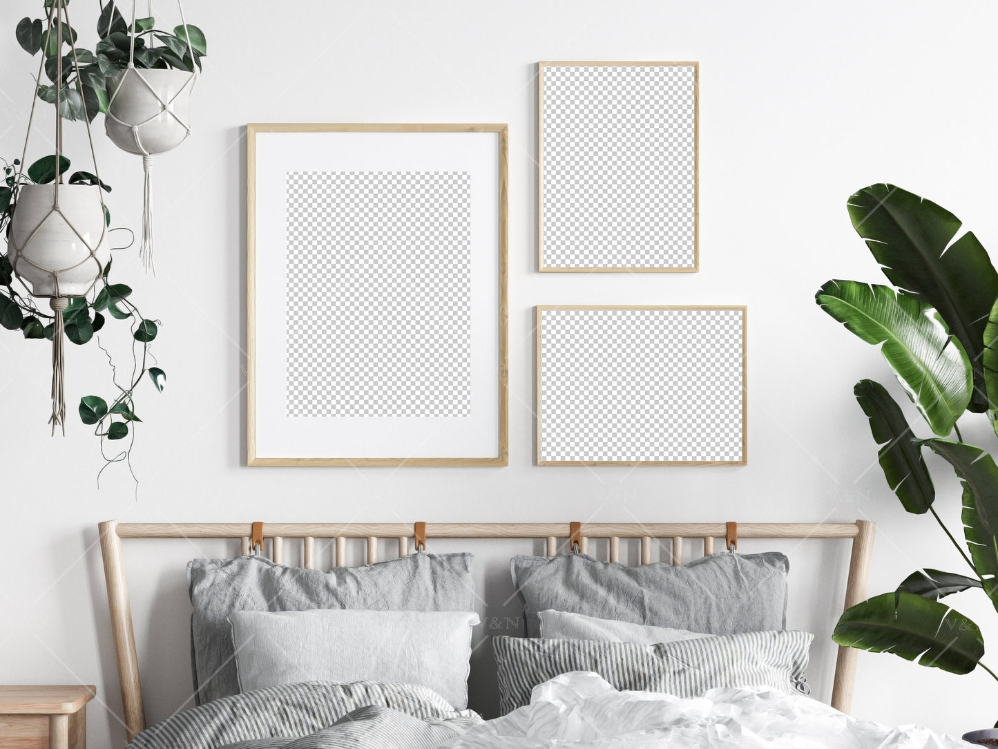 Gallery Mockup 3*4 ratio, Bedroom Frame Mockup, Minimalist Frame Mockup, Vertical Frame Mockup, Frame Mockup, PSD JPG PNG