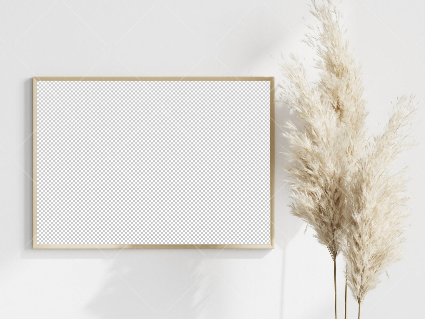 Minimalist Boho Frame Mockup, Minimalist Poster Mockup, Horizontal Wooden Frame Mockup A1, Frame Mockup for Print, Frame Mockup for Art