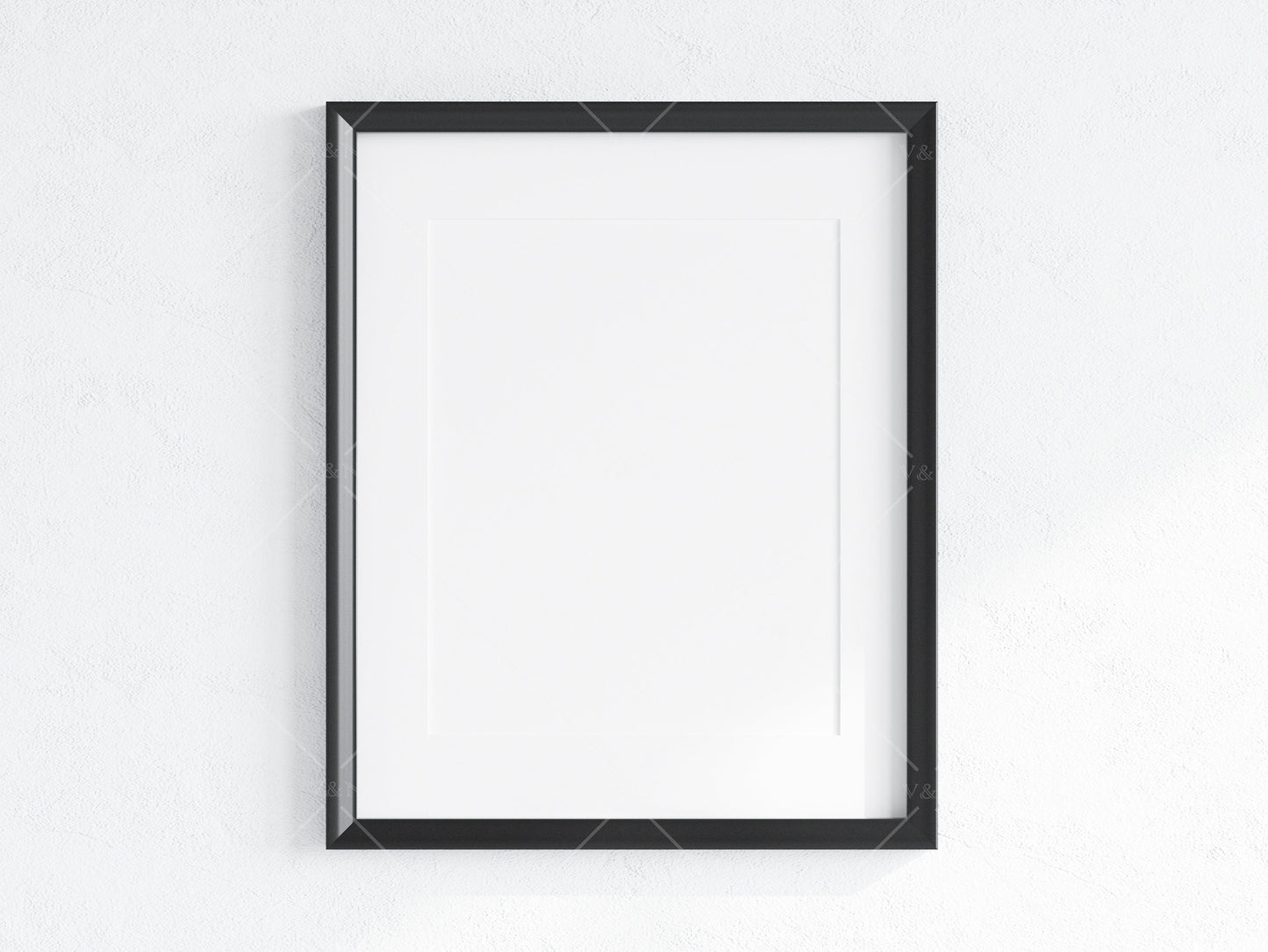 Minimalist Frame Mockup 8x10, Vertical Black Frame Mockup, Poster Mockup, Portrait Frame Mockup, Frame Mockup for Print, JPG PNG PSD