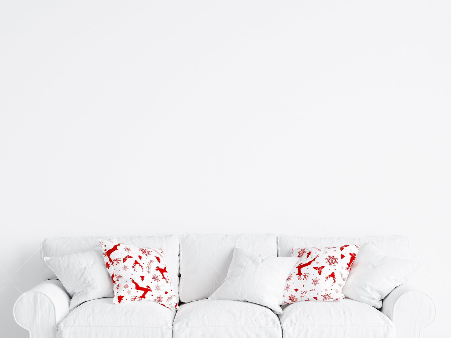 Christmas Blank Wall Mockup, Empty Wall Mockup, Modern Interior Wall Mockup, Living Room Wall Mockup, Wall Mockup