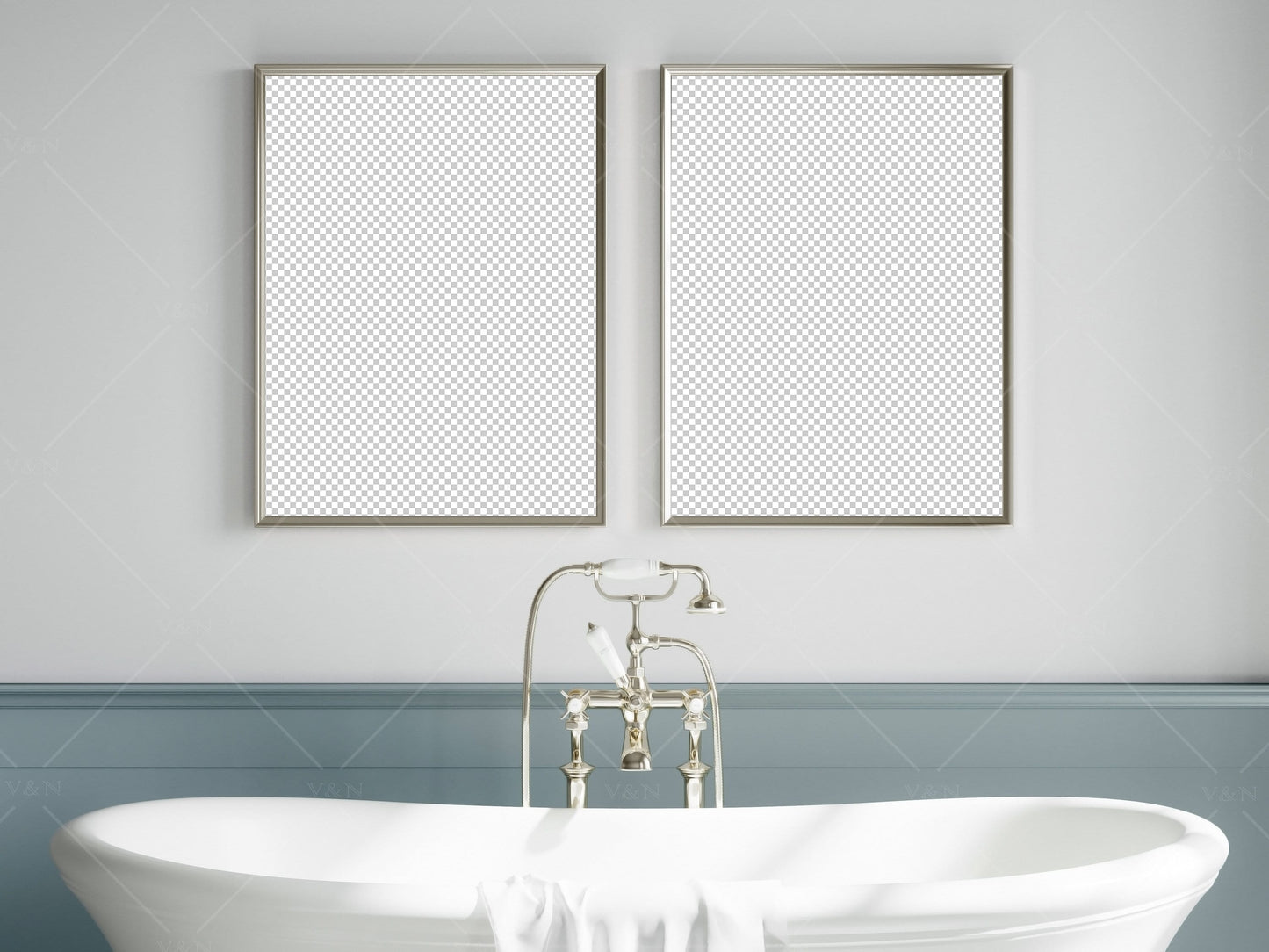 Moderm Bathroom Mockup, Bathroom Wall Mockup, Frame Mockup 3x4, Poster Mockup, Modern Interior Mockup, Frame Mockup