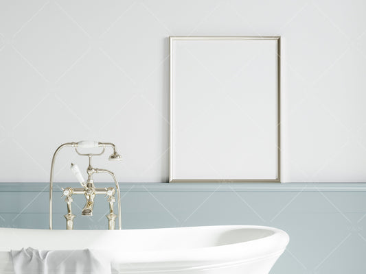 Frame Mockup 3x4, Bathroom Wall Mockup, Poster Mockup, Modern Interior Mockup, Frame Mockup