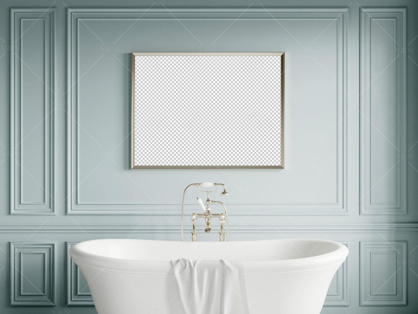 Bathroom Mockup, Bathroom Wall Mockup, Frame Mockup 3x4, Poster Mockup, Modern Interior Mockup, Frame Mockup