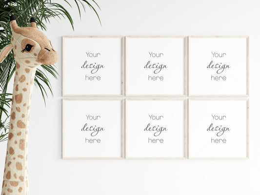 Frame Mockup Nursery, Modern Kids Room Frame Mockup, Nursery Interior Wall Mockup, Minimalist Nursery Frame Mockup