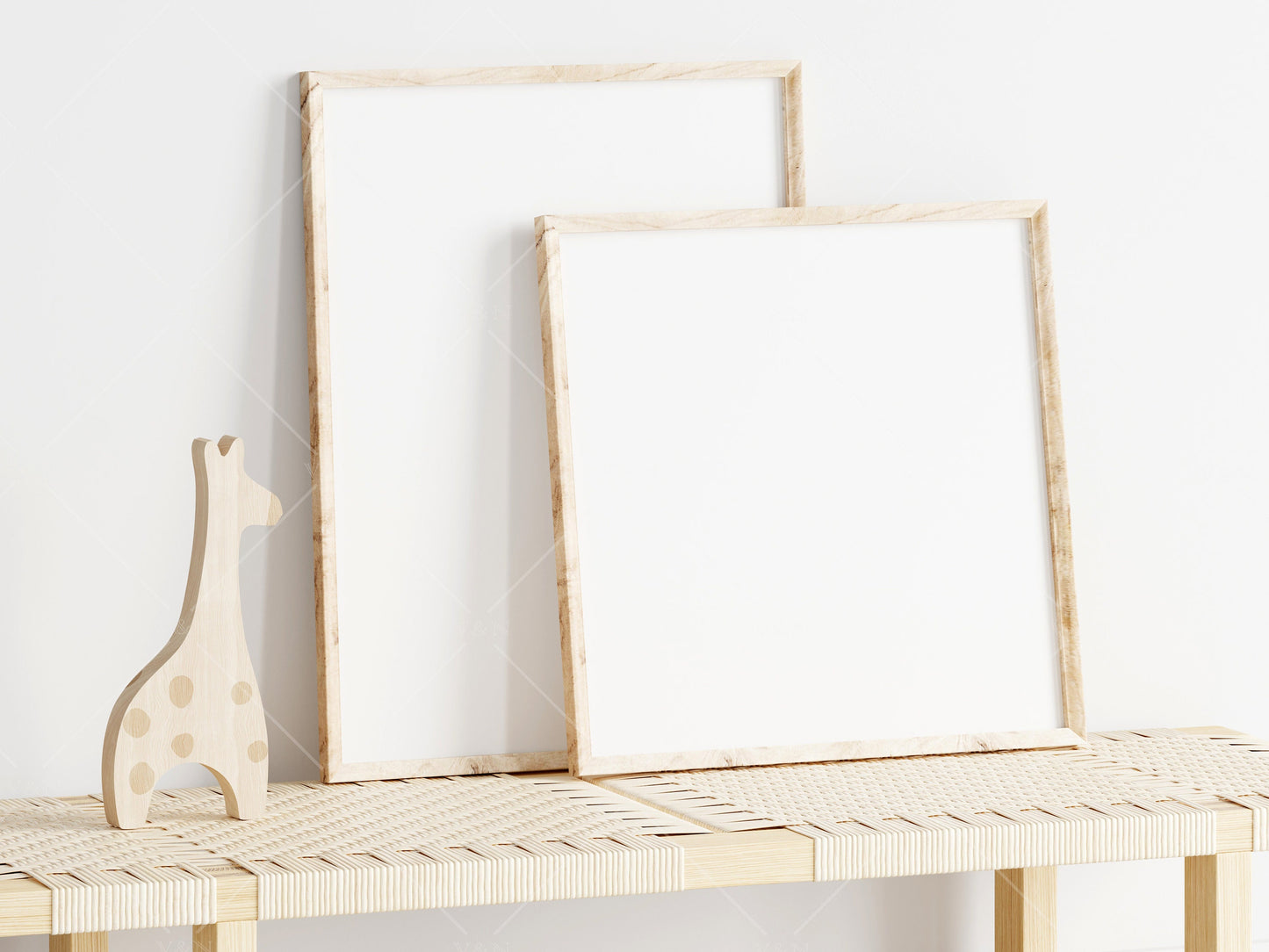 Boho Kids Room Frame Mockup, Nursery Mockup, Portrait Frame Nursery Interior Wall Mockup