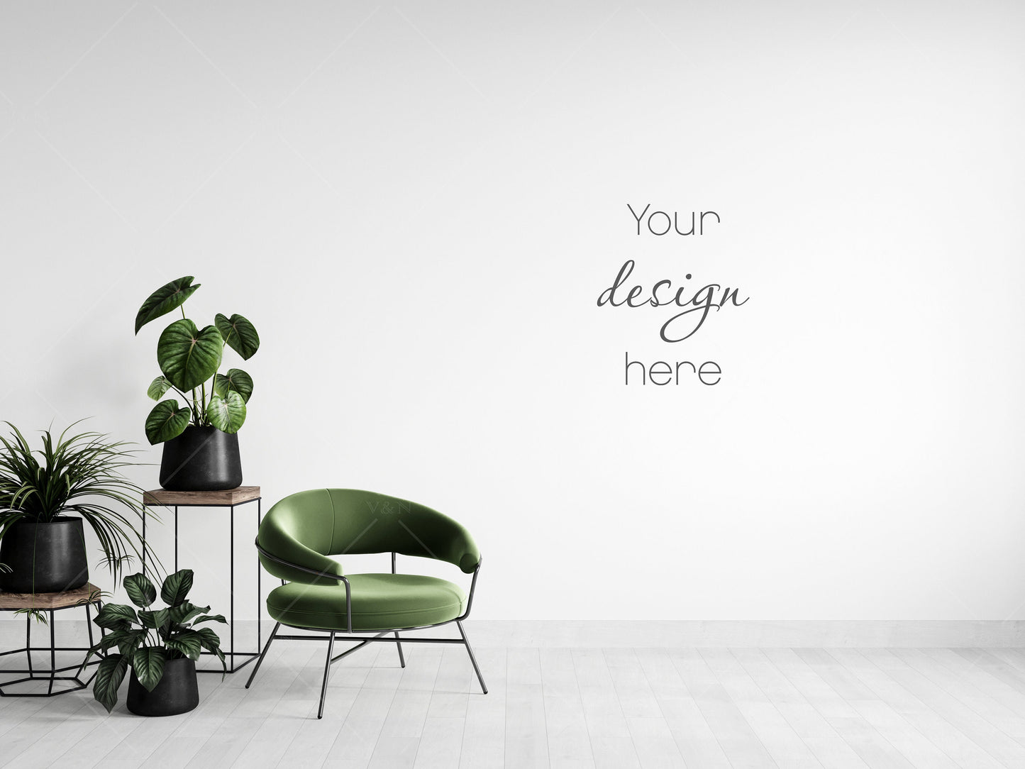 Blank Wall Mockup, Empty Wall Mockup, Modern Interior Wall Mockup, Living Room Wall Mockup, Wall Mockup