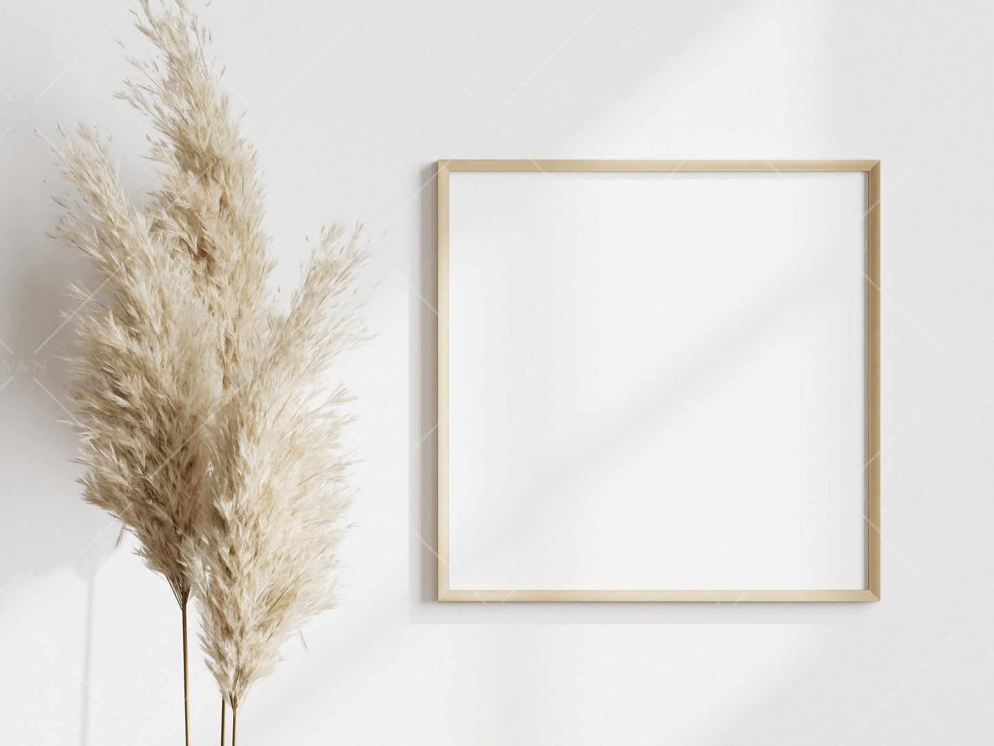 Frame Mockup Boho, Minimalist Poster Mockup, Square Wooden Frame Mockup, Frame Mockup for Print, Frame Mockup for Art