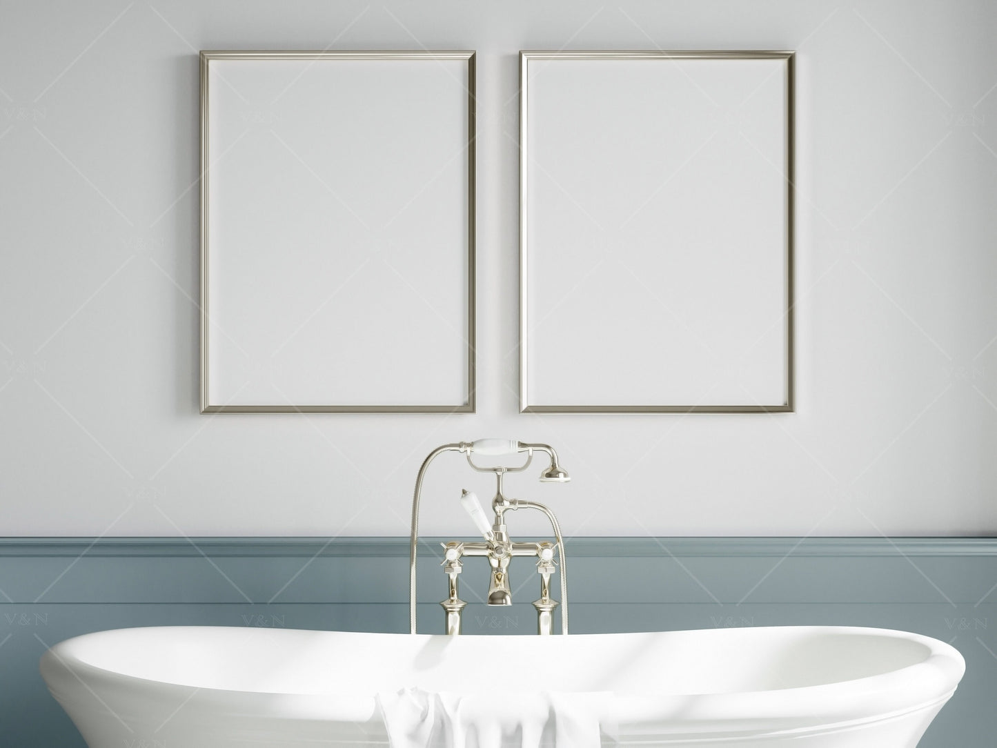 Moderm Bathroom Mockup, Bathroom Wall Mockup, Frame Mockup 3x4, Poster Mockup, Modern Interior Mockup, Frame Mockup