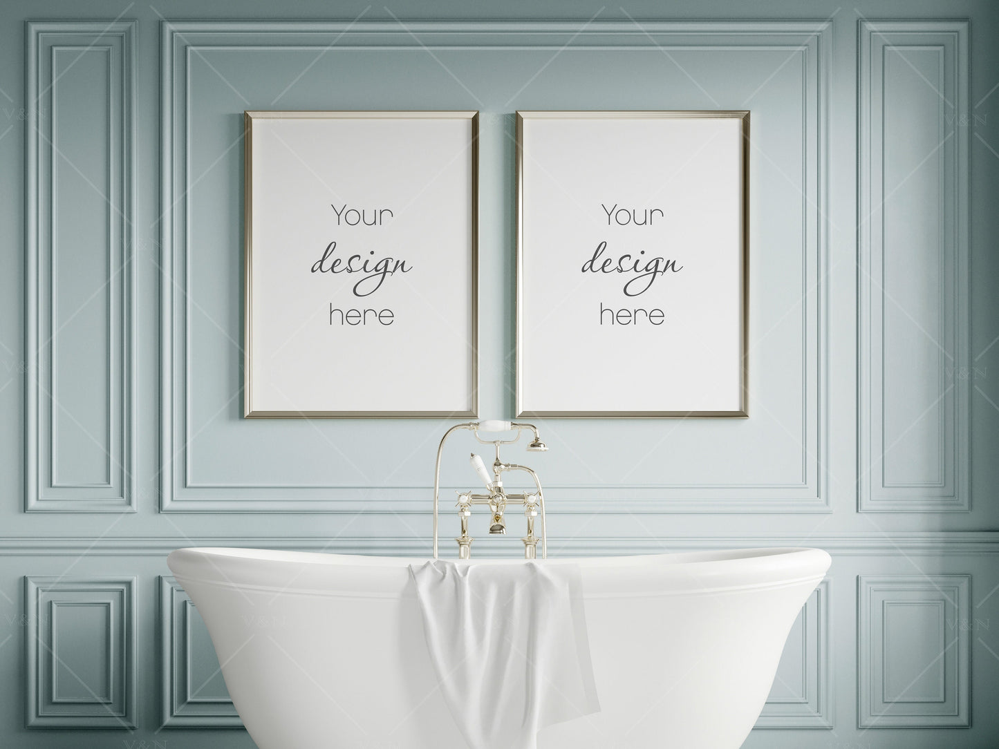 Moderm Bathroom Mockup, Bathroom Wall Mockup, Frame Mockup 3x4, Poster Mockup, Modern Interior Mockup, Frame Mockup