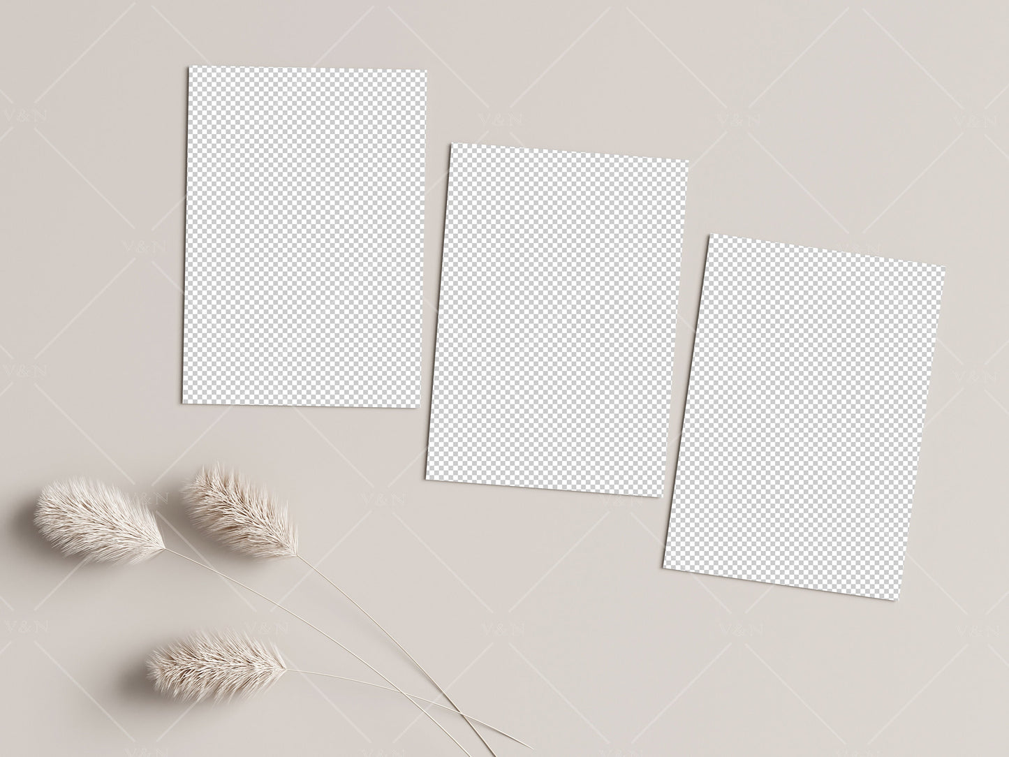 3 Greeting Cards Mockup 5x7, Invitation Mockup, Card Mockup