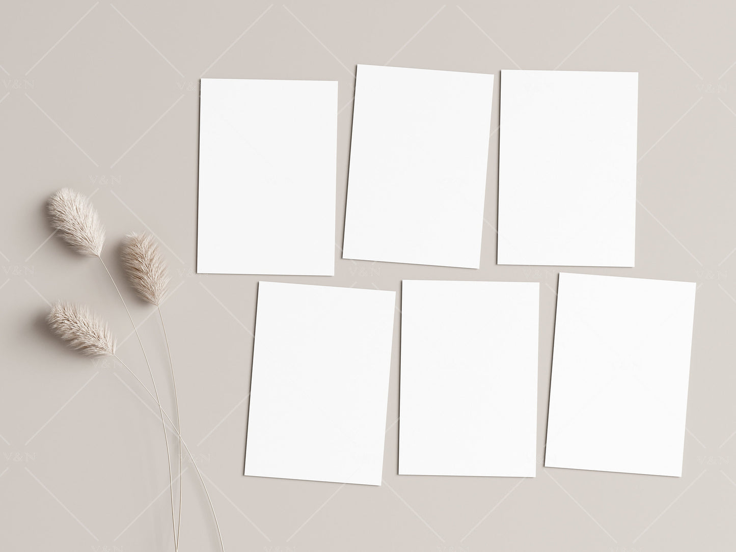 6 Cards Mockup 5x7, Invitation Mockup, Card Mockup