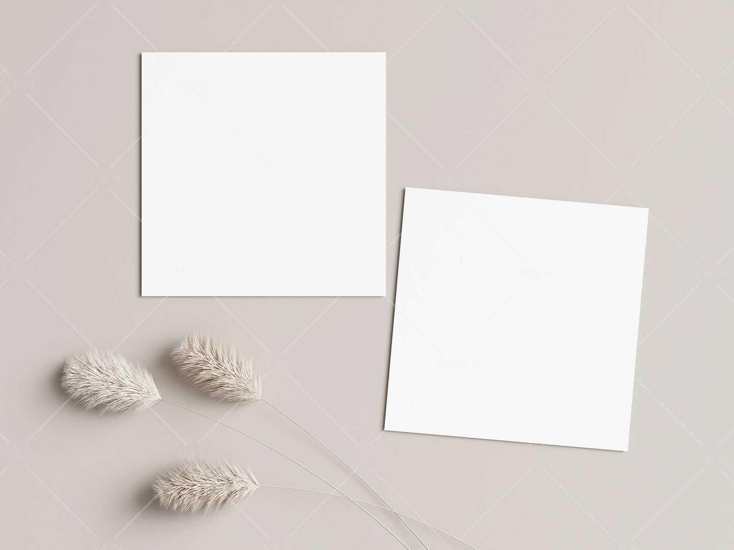 Square Card Mockup, Invitation Mockup, Greeting Card Mockup