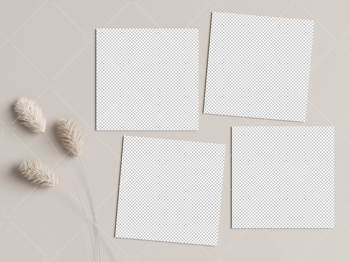 Square Card Mockup, Invitation Mockup, Greeting Card Mockup