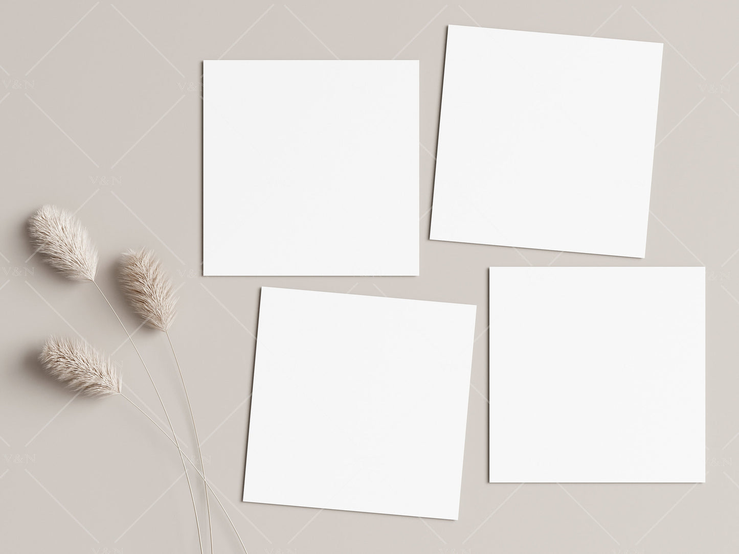 Square Card Mockup, Invitation Mockup, Greeting Card Mockup