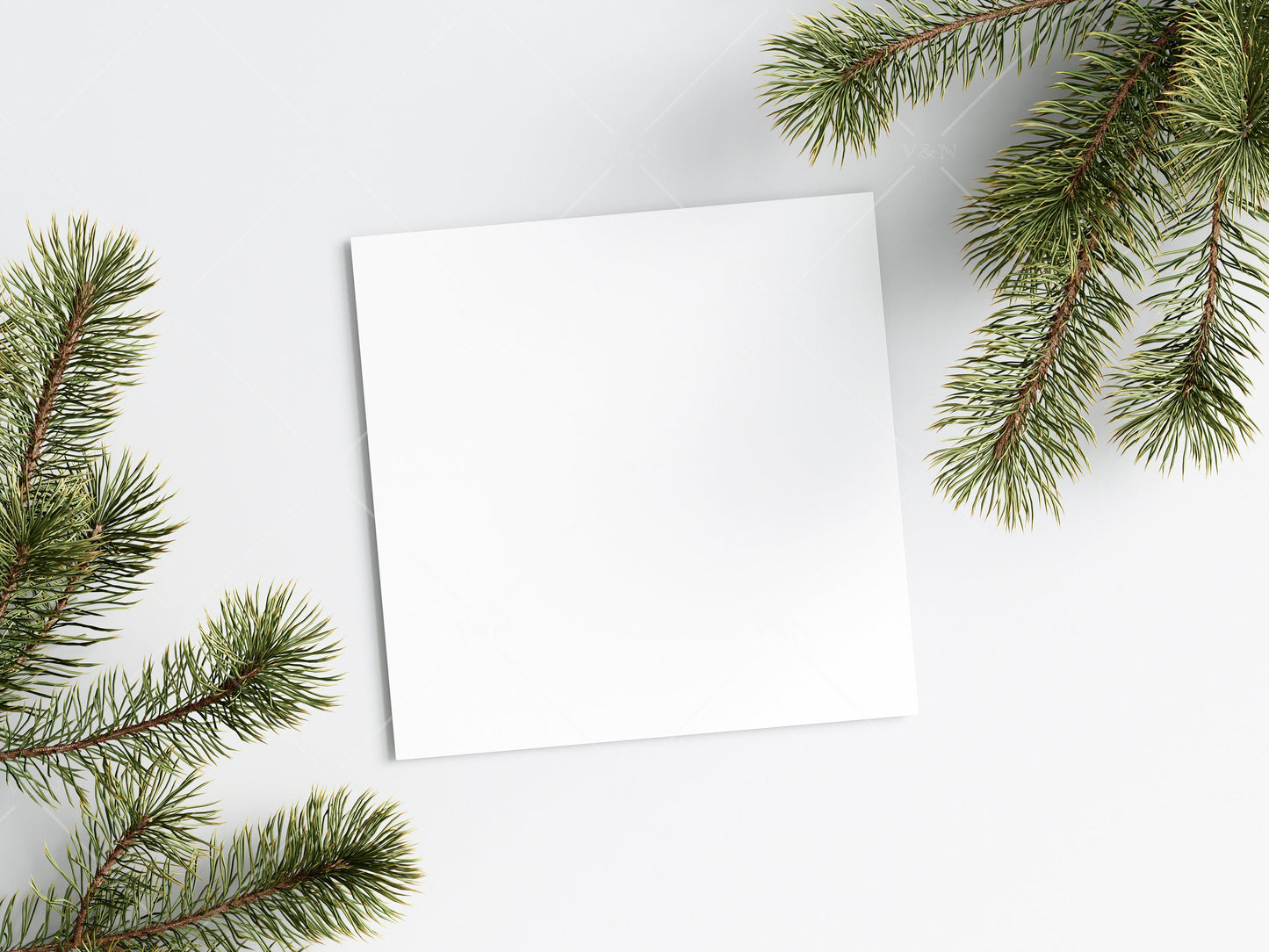 Square Christmas Card Mockup, Mockup Christmas Card, Invitation Mockup, Greeting Card Mockup