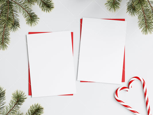 Christmas Card Mockup 5x7, Mockup Christmas Card, Invitation Mockup, Greeting Card Mockup