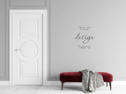 Blank Wall Mockup, Empty Wall Mockup, Cozy Interior Wall Mockup, Living Room Wall Mockup, Wall Mockup