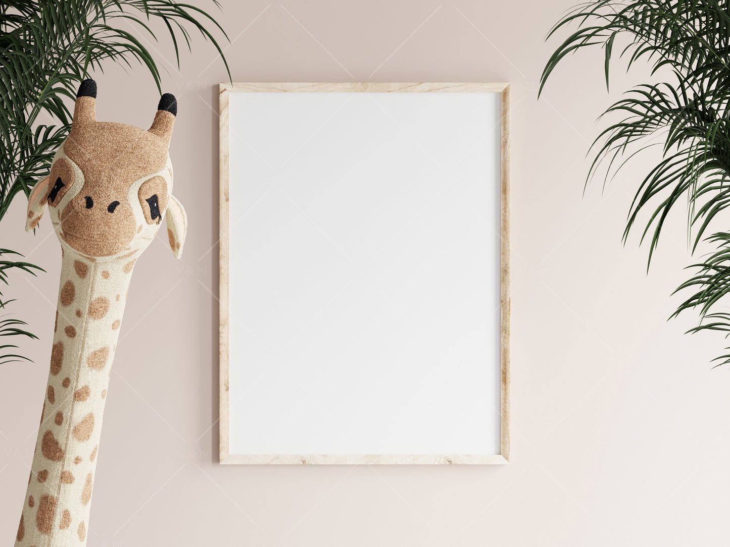 Kids Room Frame Mockup, Nursery Frame Mockup, Vertical Nursery Mockup, Portrait Frame Nursery Interior Wall Mockup