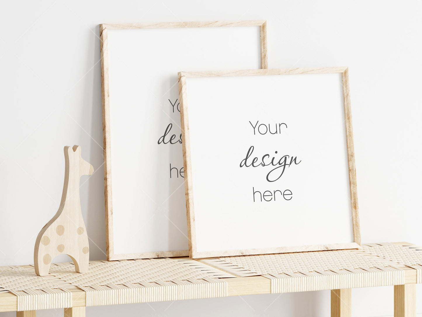 Boho Kids Room Frame Mockup, Nursery Mockup, Portrait Frame Nursery Interior Wall Mockup