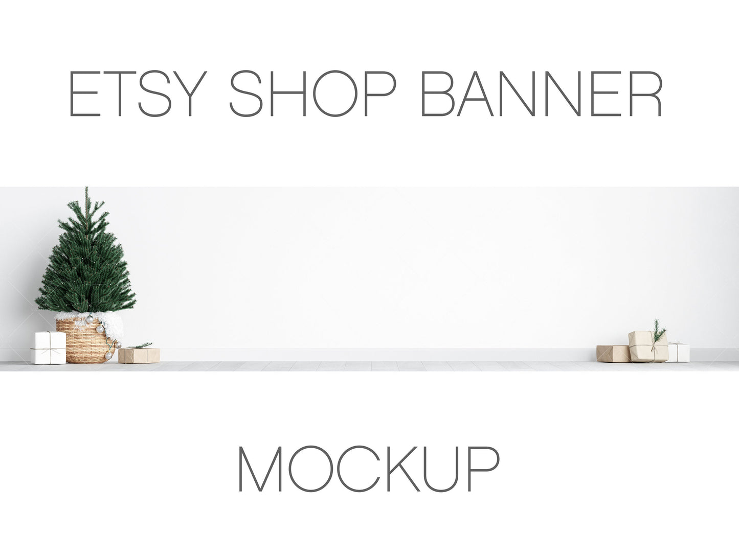 Christmas Etsy Shop Banner Mockup