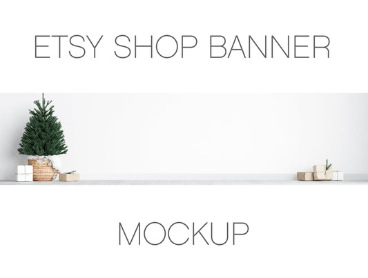 Christmas Etsy Shop Banner Mockup