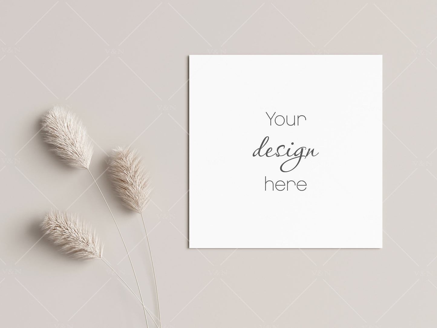 Square Card Mockup, Invitation Mockup, Greeting Card Mockup