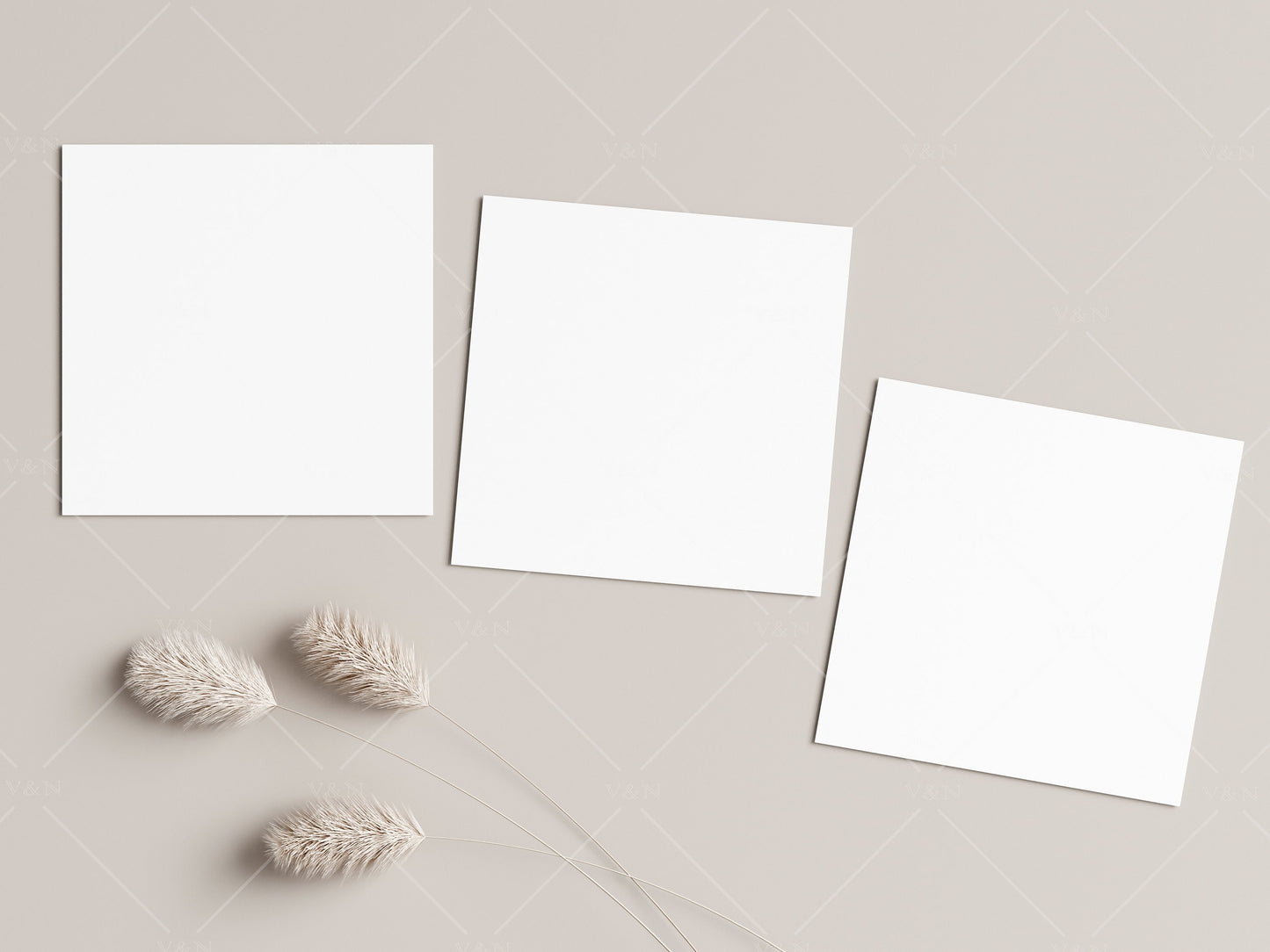 Square Card Mockup, Invitation Mockup, Greeting Card Mockup