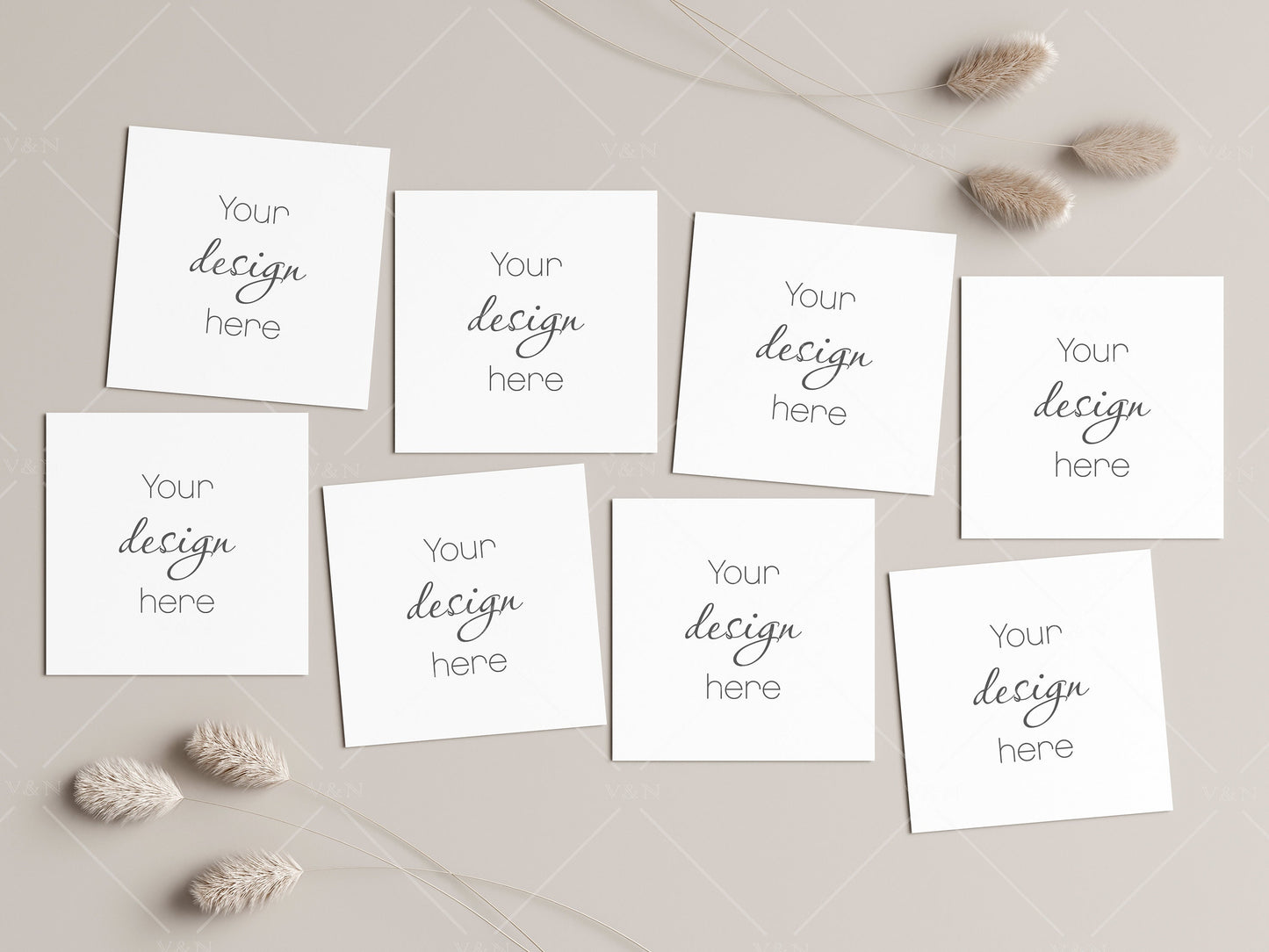 Card Mockup Square, Invitation Mockup, Greeting Card Mockup