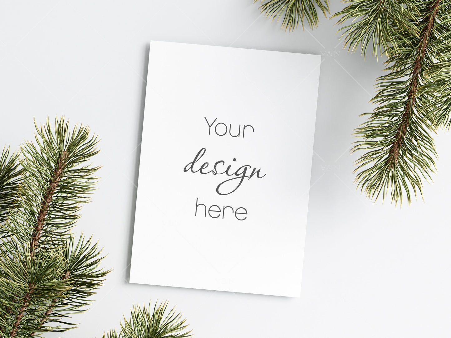 Christmas Card Mockup 5x7, Mockup Christmas Card, Invitation Mockup, Greeting Card Mockup