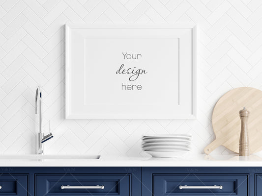 Kitchen Interior Frame Mockup, Poster Mockup