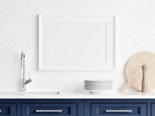 Kitchen Interior Frame Mockup, Poster Mockup