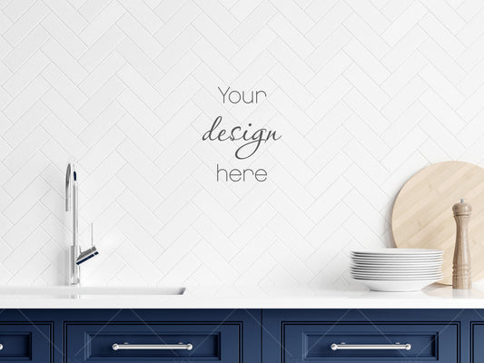 Kitchen Interior Mockup, Blank Wall Mockup, Empty Wall Mockup, Modern Interior Wall Mockup