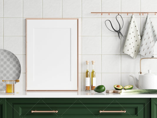 Kitchen Interior Frame Mockup, Poster Mockup