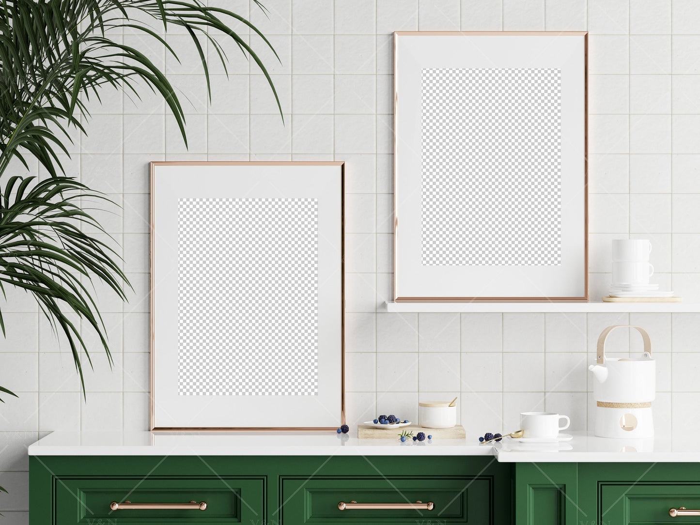 Kitchen Interior Frame Mockup, Poster Mockup