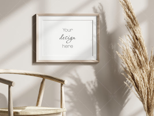 Boho Frame Mockup, Wooden Frame Mockup A3, Poster Mockup, Poster Mockup, Frame Mockup for Print, Frame Mockup for Art