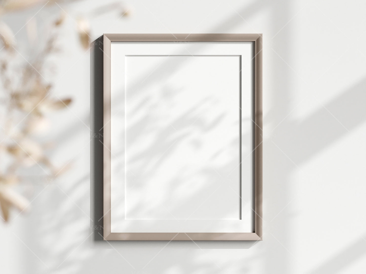 Boho Frame Mockup, Vertical Wooden Frame Mockup A3, Poster Mockup, Frame Mockup for Print, Frame Mockup for Art