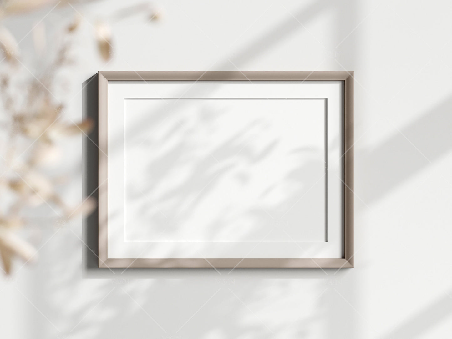 Boho Frame Mockup, Horizontal Wooden Frame Mockup A3, Poster Mockup, Frame Mockup for Print, Frame Mockup for Art